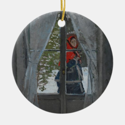 De Rode Kerchief | Claude Monet Keramisch Ornament (Voorkant)