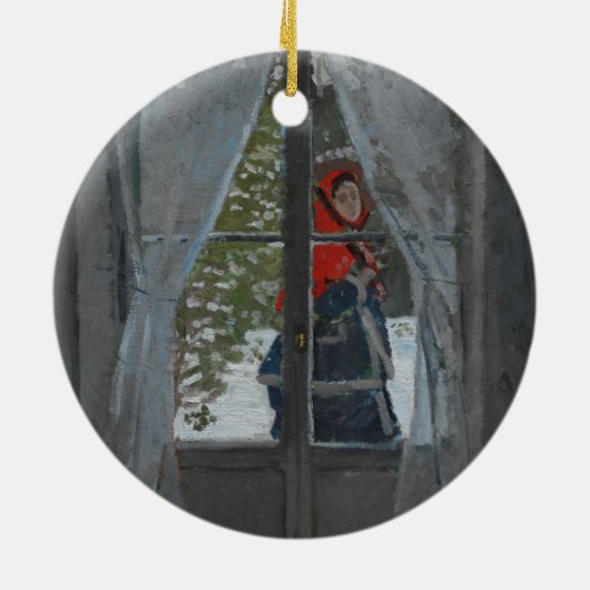 De Rode Kerchief | Claude Monet Keramisch Ornament (Achterkant)
