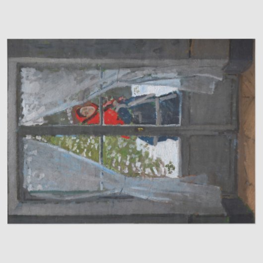 De Rode Kerchief, Madame Monet van Claude Monet Tissuepapier (Voorkant)