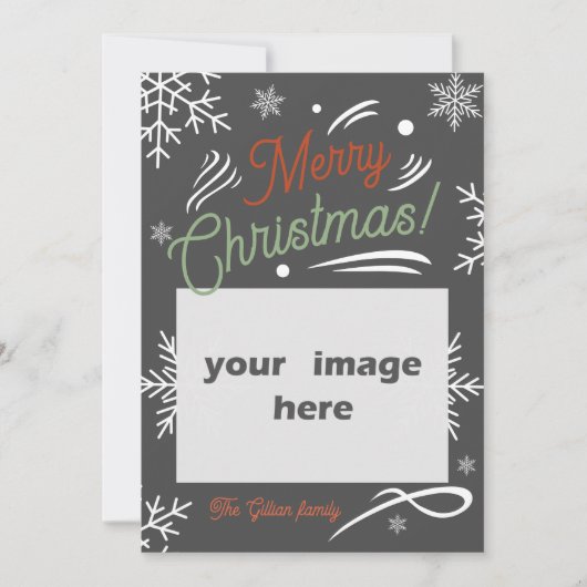 de rode kerst feestdagenkaart (Voorkant)