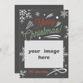 de rode kerst feestdagenkaart (Voorkant / Achterkant)