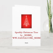 De rode Kerstboom van Sparkly, Feestdagen Kaart (Achterkant)