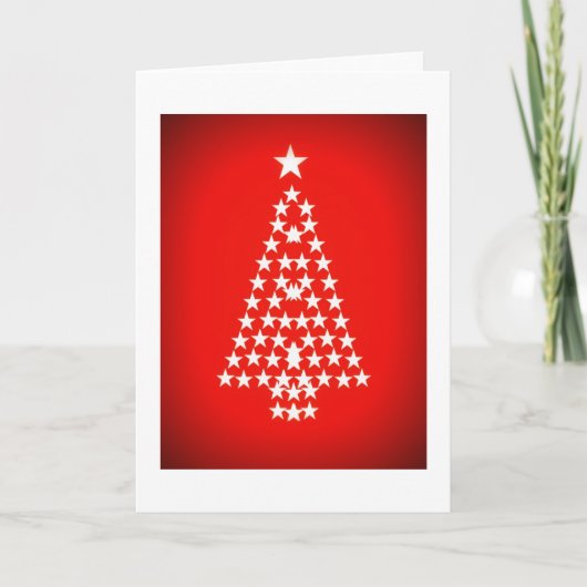 De rode Kerstboom van Sparkly, Feestdagen Kaart (Voorkant)