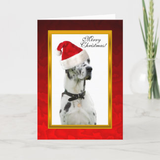 De Rode Kerstkaart van de Hond van Dalmation Feestdagen Kaart