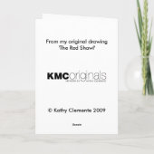 De rode Kerstkaart van de Rat van de Sjaal Feestdagen Kaart (Achterkant)