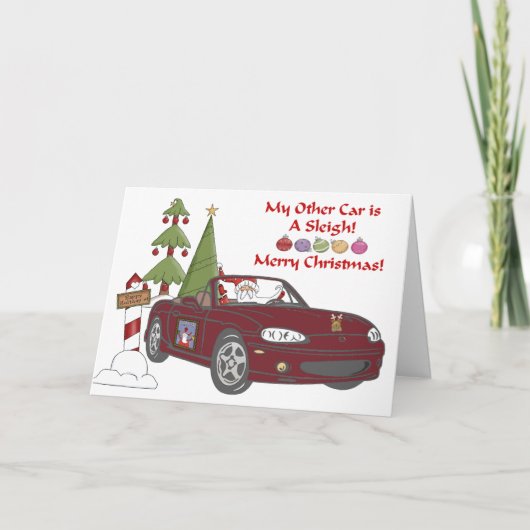 De Rode Kerstman van het koper Feestdagen Kaart (Voorkant)