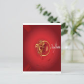 De rode kersttaartjes hebben een verlichte fijne d feestdagenkaart (Staand voorkant)