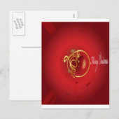 De rode kersttaartjes hebben een verlichte fijne d feestdagenkaart (Voorkant / Achterkant)