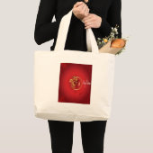 De rode kersttaartjes hebben een verlichte fijne d grote tote bag (Voorkant (product))