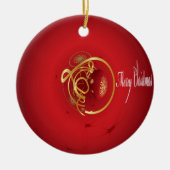 De rode kersttaartjes hebben een verlichte fijne d keramisch ornament (Voorkant)