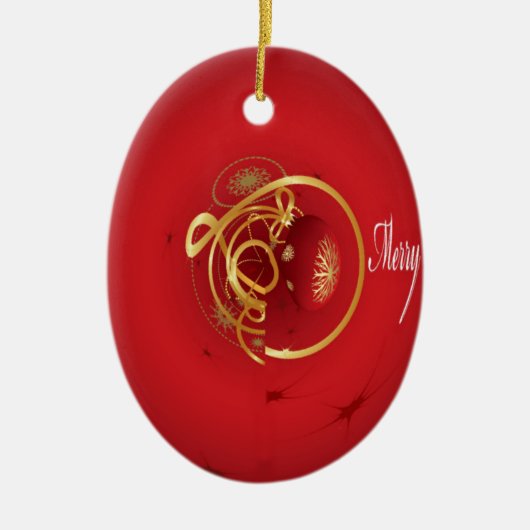 De rode kersttaartjes hebben een verlichte fijne d keramisch ornament (Voorkant)