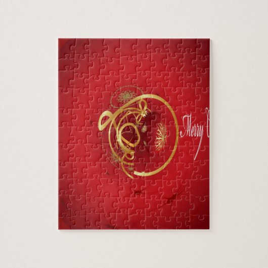 De rode kersttaartjes hebben een verlichte fijne d legpuzzel (Verticaal)