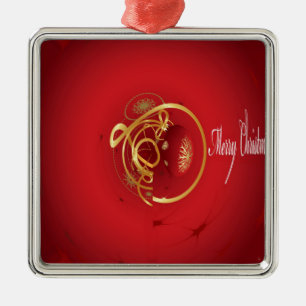 De rode kersttaartjes hebben een verlichte fijne d metalen ornament