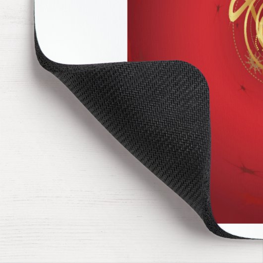 De rode kersttaartjes hebben een verlichte fijne d muismat (Hoek)