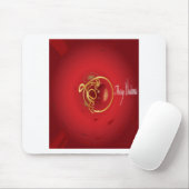 De rode kersttaartjes hebben een verlichte fijne d muismat (Met muis)