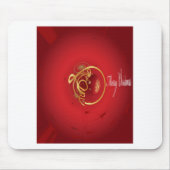 De rode kersttaartjes hebben een verlichte fijne d muismat (Voorkant)