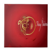 De rode kersttaartjes hebben een verlichte fijne d tegeltje (Voorkant)