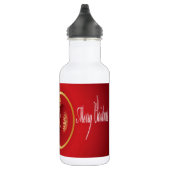 De rode kersttaartjes hebben een verlichte fijne d waterfles  (Rechts)