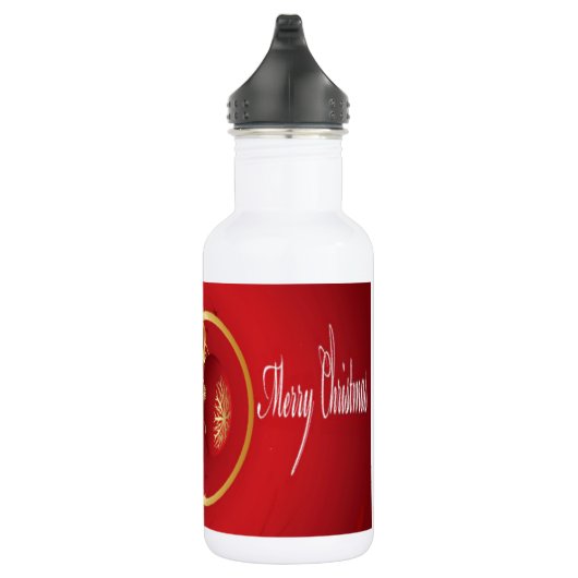 De rode kersttaartjes hebben een verlichte fijne d waterfles  (Rechts)