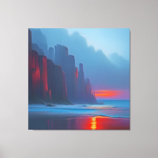 De rode kliffen canvas afdruk (Voorkant)