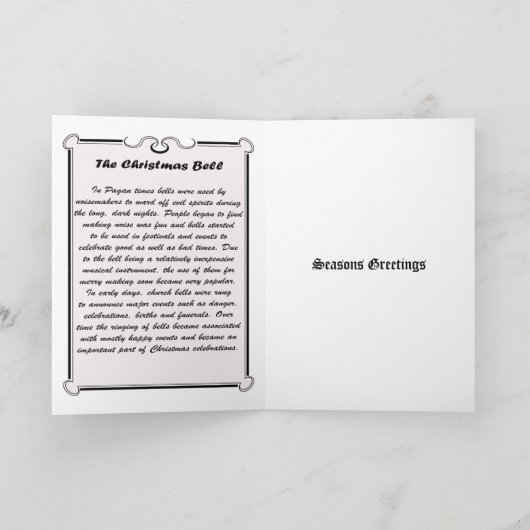 (De Rode) Klok van Kerstmis Feestdagen Kaart (Binnen)