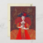 De Rode Koningin. Briefkaart (Voorkant / Achterkant)