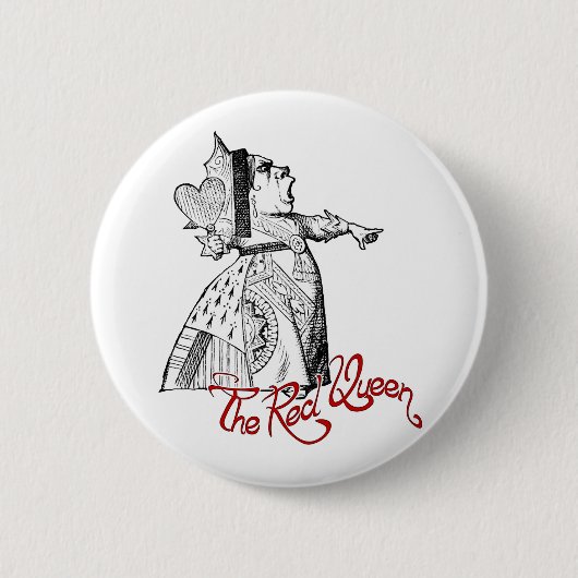 De Rode Koningin Ronde Button 5,7 Cm (Voorkant)
