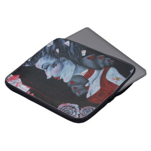 De Rode Koningin Wonderland Fantasy Goth Originele Laptop Sleeve