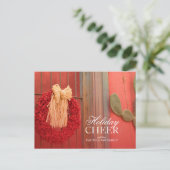 De Rode Kroon van Ristra van de Spaanse peper met Feestdagenkaart (Staand voorkant)