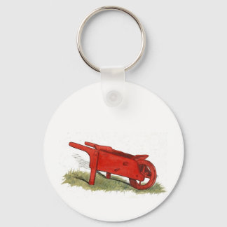 De rode kruiwagen sleutelhanger