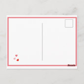 De rode kussen en de omhelzingenvalentijns van de briefkaart (Achterkant)