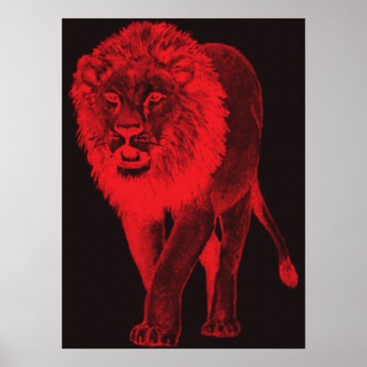 De rode Leeuw van de Gloed Poster (Voorkant)