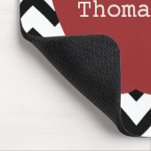 De rode Leraar van de Chevron van Apple Zwarte & Muismat (Hoek)