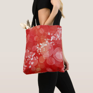 De rode liefde van de valentijnse houdt een hellen tote bag
