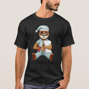 De rode luie Meerkat die de strijd aandoet, is ech T-shirt