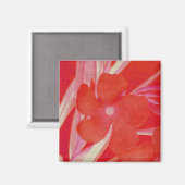 De rode Magneet van de Bloem (Voorkant / Achterkant)