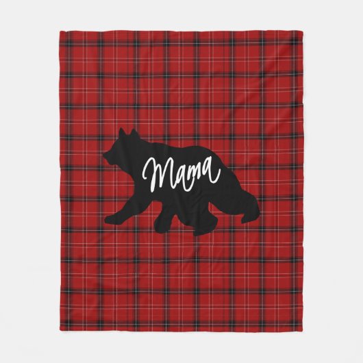 De rode Mamma's van de Plaid dragen Fleece Deken (Voorkant)