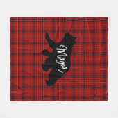 De rode Mamma's van de Plaid dragen Fleece Deken (Voorkant (Horizontaal))