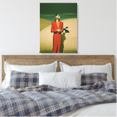 De Rode Man Canvas Afdruk (Insitu (Slaapkamer))