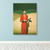 De Rode Man Canvas Afdruk (Insitu (Houten vloer))