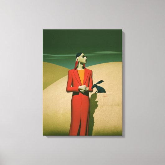 De Rode Man Canvas Afdruk (Voorkant)