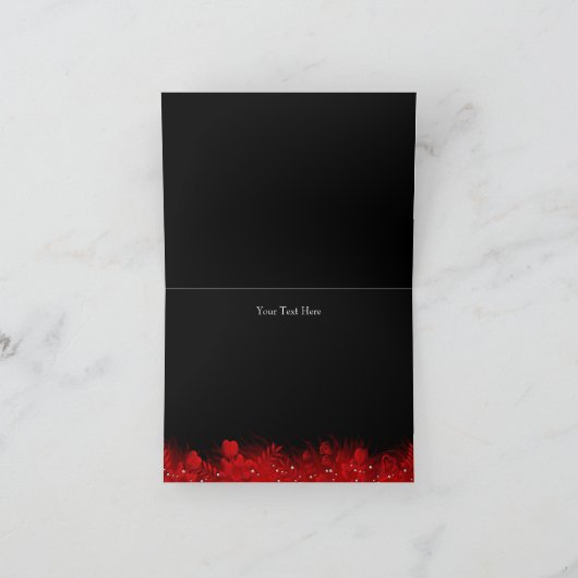 De rode Maskerade van het Masker van de Fonkeling Bedankkaart (Binnen)