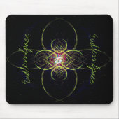 De rode medaille in eindeloze ruimte muismat (Voorkant)