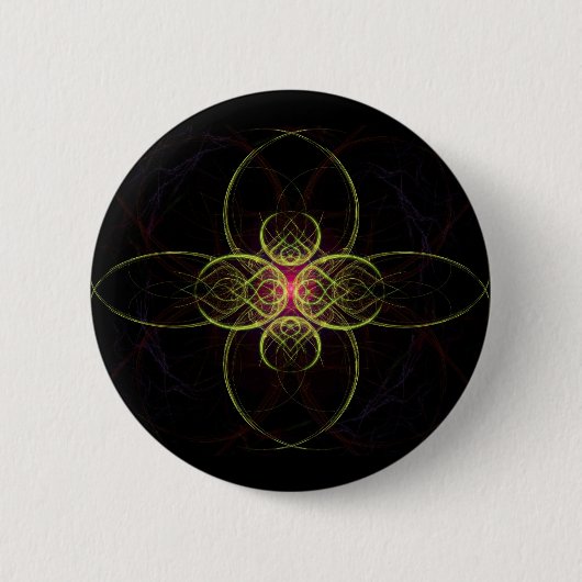 De Rode Medallion van Alexandra Cook van Linandara Ronde Button 5,7 Cm (Voorkant)