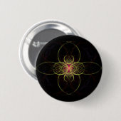 De Rode Medallion van Alexandra Cook van Linandara Ronde Button 5,7 Cm (Voorkant /achterkant)