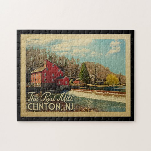 De Rode Mill Jigzaag Puzzle Clinton NJ  Legpuzzel (Horizontaal)