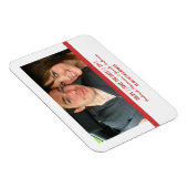 De Rode Moderne Foto sparen de Magnet van de Datum Magneet (Rechterzijde)