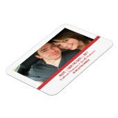 De Rode Moderne Foto sparen de Magnet van de Datum Magneet (Linkerzijde)