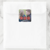 De Rode Moderne Foto sparen de Stickers van de Dat (Tas)