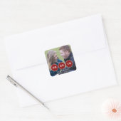 De Rode Moderne Foto sparen de Stickers van de Dat (Envelop)